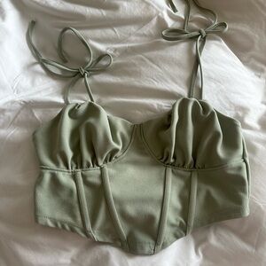 Sage Green Bustier Top